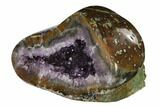 Amethyst Geode With Polished Face - Uruguay #151289-1